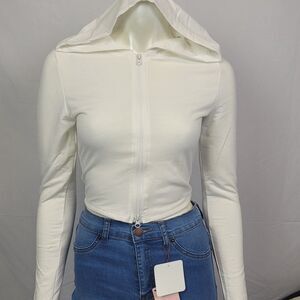 Dual Zipper Top White